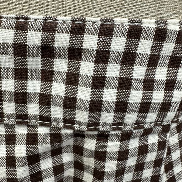 ASOS brown/white gingham pleat front high rise trouser Size 10 Cotton - Picture 16 of 16